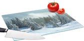 Glazen Snijplank - 39x28 - Bos - Sneeuw - Winter - Snijplanken Glas