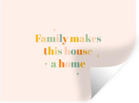 Muurstickers - Sticker Folie - Quotes - Family makes this house a home ...