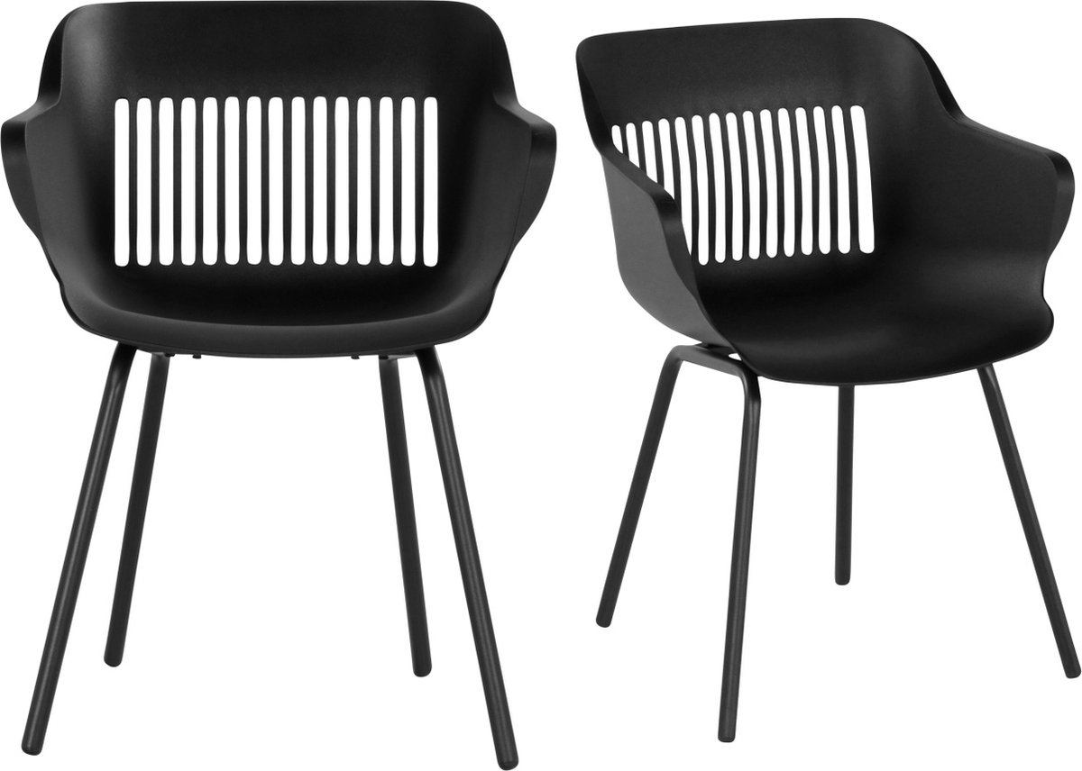 Hartman Jill Alu Rondo Garden Chair - Set of 2 - Black