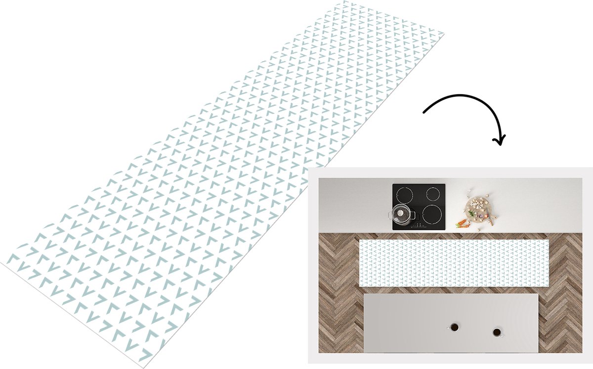 KitchenYeah Keukenloper - Loper keuken - Geometrie - Patronen - Abstract - 200x50 cm - Keukenloper vinyl Multicolor
