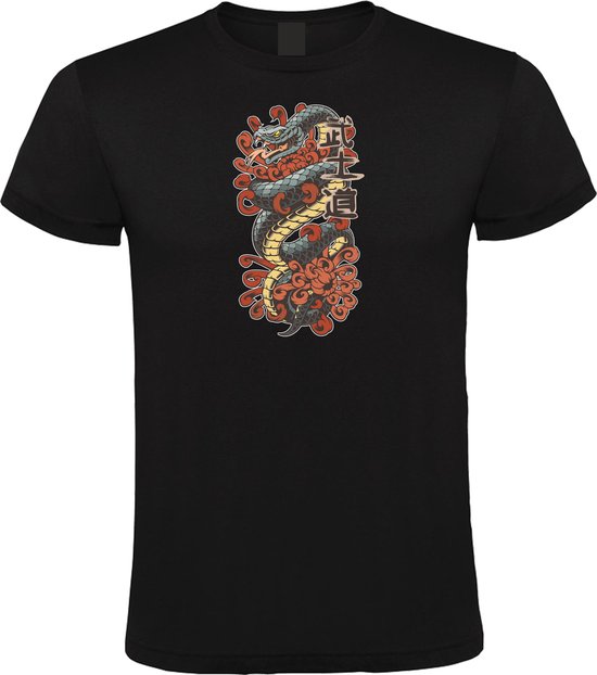Klere-Zooi - Japanese Viper Tattoo - Heren T-Shirt - 4XL