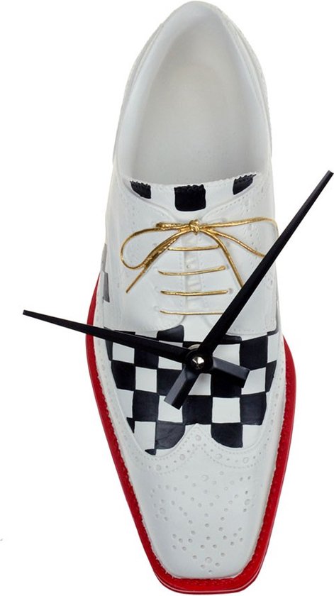 Antartidee - horloge - chaussure pour homme - surréaliste - polystone - blanc - à carreaux - design italien - artisanat