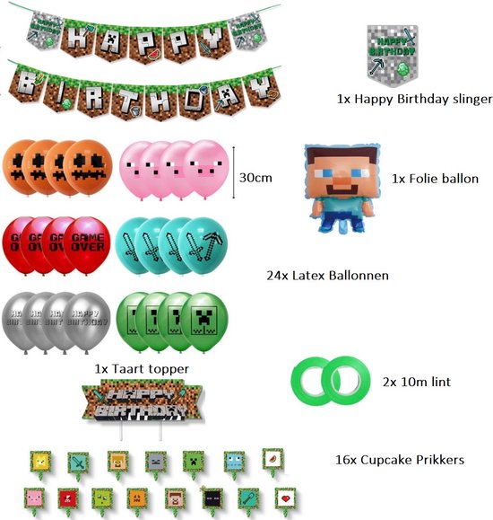 Minecraft Decoration Minecraft Anniversaire Minecraft Decoration Minecraft Bol Com