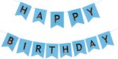 Verjaardag slinger blauw - blauwe Happy Birthday slingers - jongen meisje