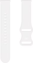 Siliconen bandje - geschikt voor Huawei Watch GT / GT Runner / GT2 46 mm / GT 2E / GT 3 46 mm / GT 3 Pro 46 mm / GT 4 46 mm / Watch 3 / Watch 3 Pro / Watch 4 / Watch 4 Pro - wit