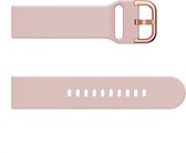 Siliconen bandje - geschikt voor Huawei Watch GT 2 42 mm / GT 3 42 mm / GT 3 Active 42 mm / GT 3 Pro 43 mm / GT 3 Elegant - roze