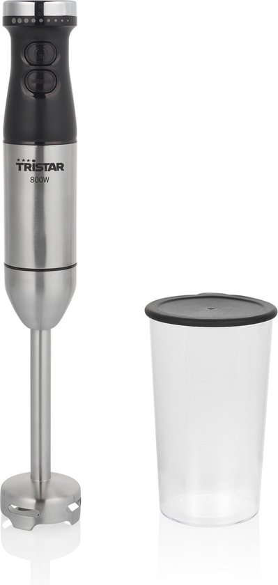 Tristar MX-4838 Staafmixer – Met maatbeker - 800 Watt - Turbofunctie - RVS