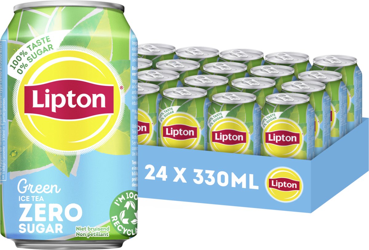 Lipton Ice Tea Green Zero 24 x 330ml Voordeelverpakking bol