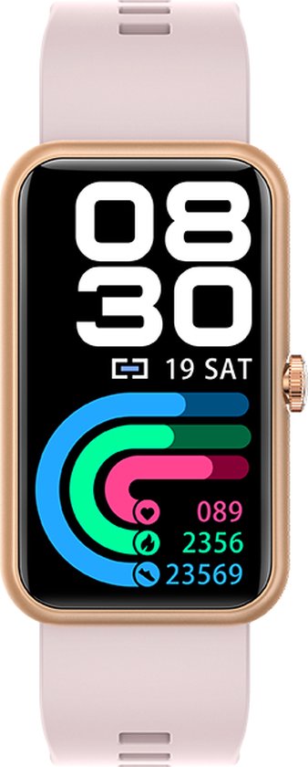 Smartwatch Dames Roze - Watch geschikt voor iOS, Android & HarmonyOS toestellen - Avalue®