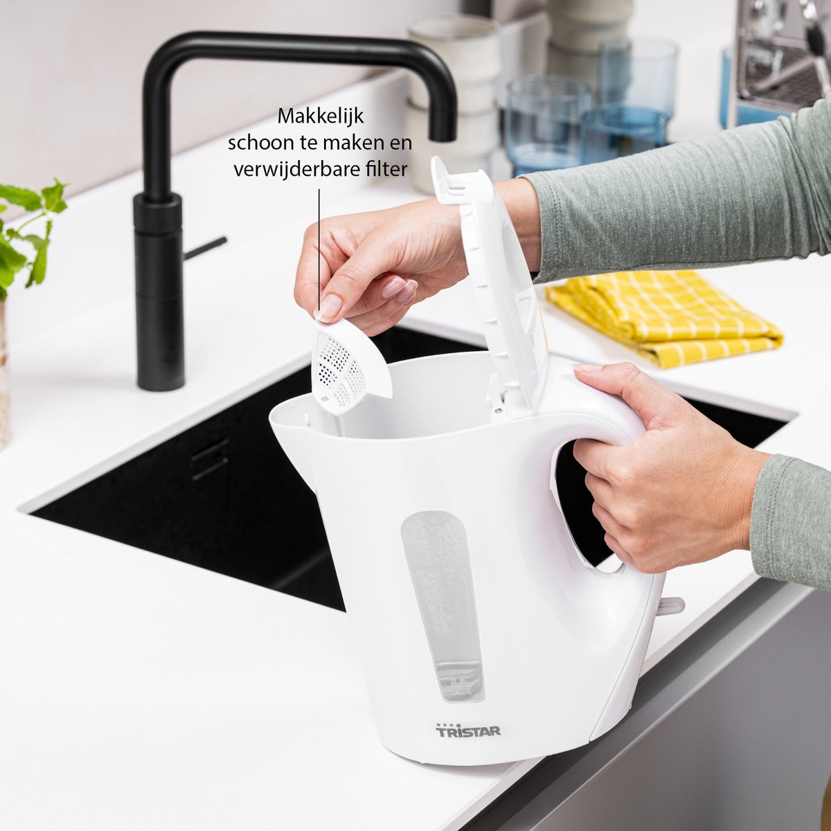 Tristar Waterkoker WK-3380 - 2200W - 1,7L - Automatisch uitschakelen - Wit — afbeelding 4