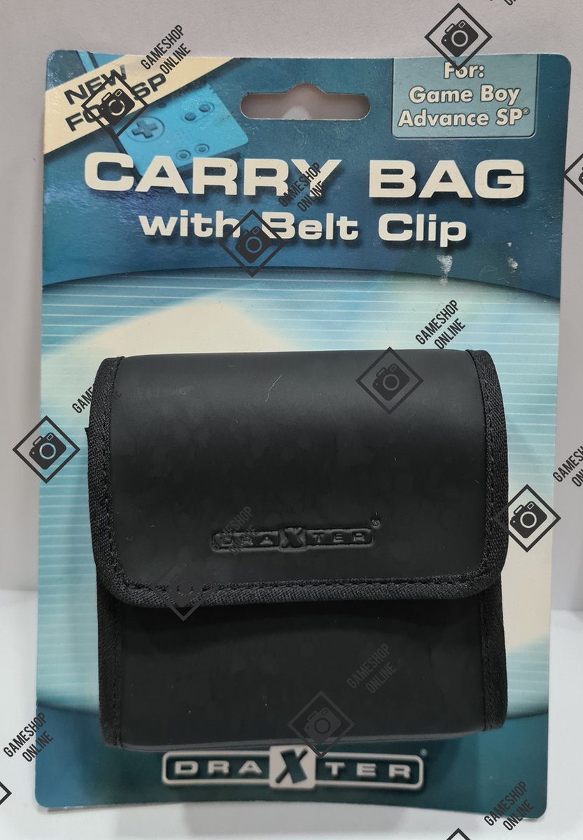 Opberghoes met clip voor de Gameboy Advance SP