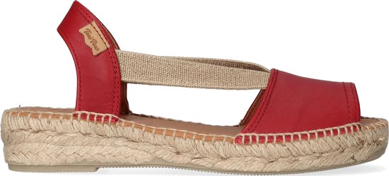 Australië stormloop Spreek uit Toni Pons Etna Red Leather Dames Espadrilles / Instappers – maat 42 |  bol.com