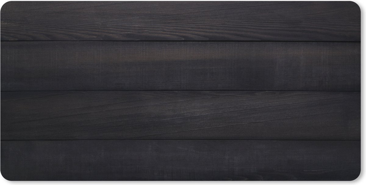 Muismat XXL 90x45 cm - Bureau onderlegger - Bureau mat Zwarte achtergrond met een planken structuur - Bureaumat - Gaming mousepad xl - Bureaulegger groot - Computer deskmat