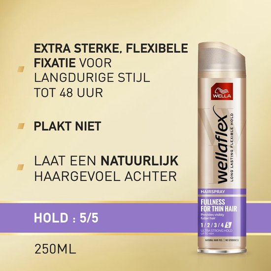 Wella Flex Haarspray Fullness Ultra Strong - Haarspray - 250 ml