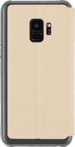 Azuri booklet with magnetic transparant backcover- goud - voor Samsung Galaxy S9