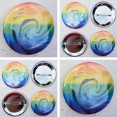 10 Buttons Rainbow Rose - button - gay - pride - rainbow - regenboog - liefde - love - roos