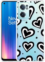 OnePlus Nord CE2 Hoesje Watercolor Hearts - Designed by Cazy