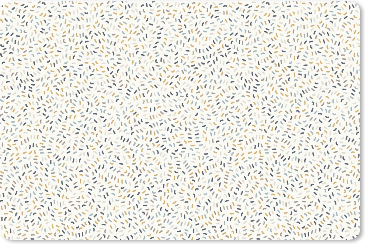 Muismat XXL 120x80 cm - Bureau onderlegger - Bureau mat Patronen - Confetti - Pastel - Bureaumat - Gaming mousepad xl - Bureaulegger groot - Computer deskmat