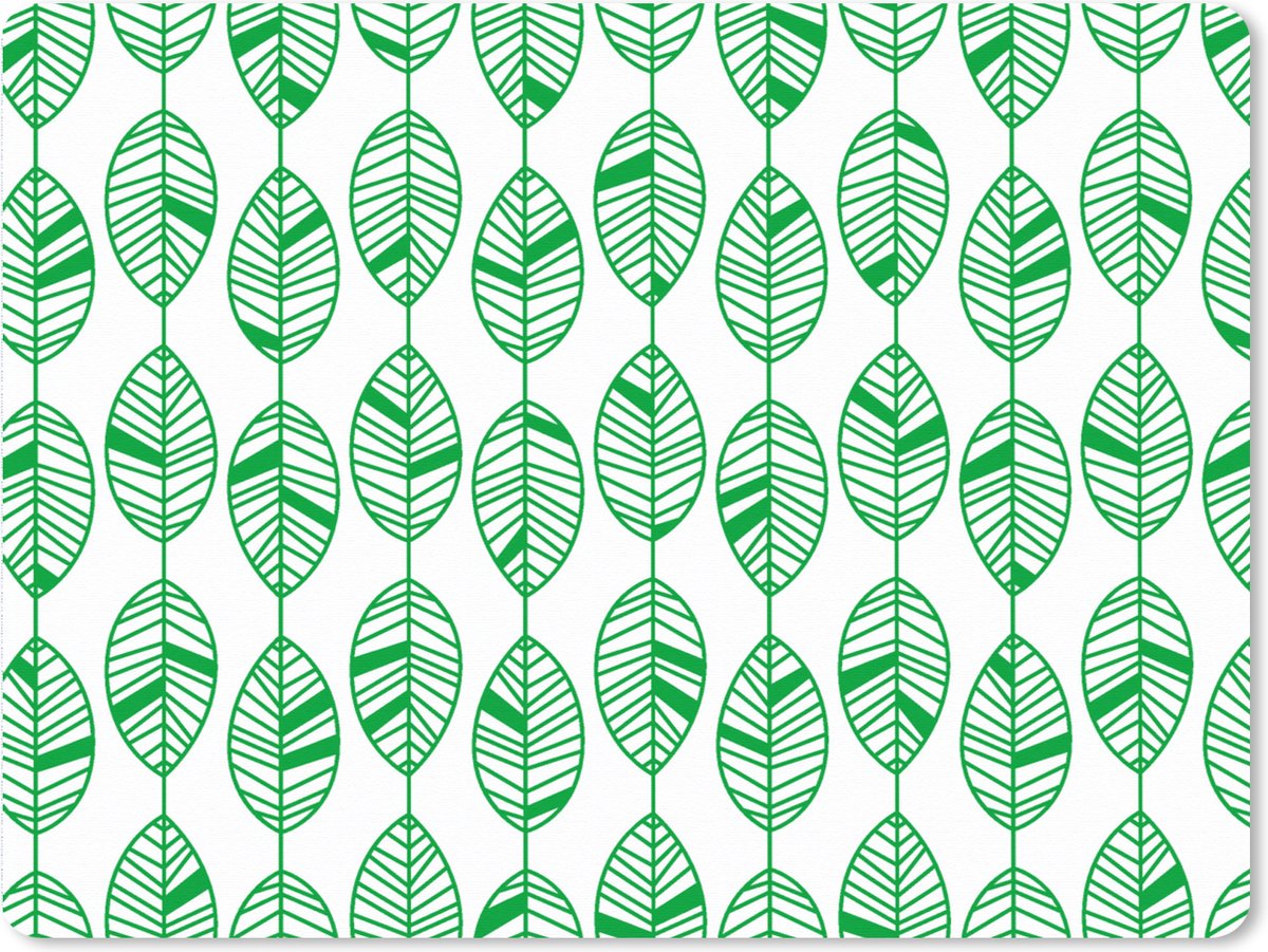 Muismat XXL 80x60 cm - Bureau onderlegger - Bureau mat Patroon - Blad - Groen - Bureaumat - Gaming mousepad xl - Bureaulegger groot - Computer deskmat