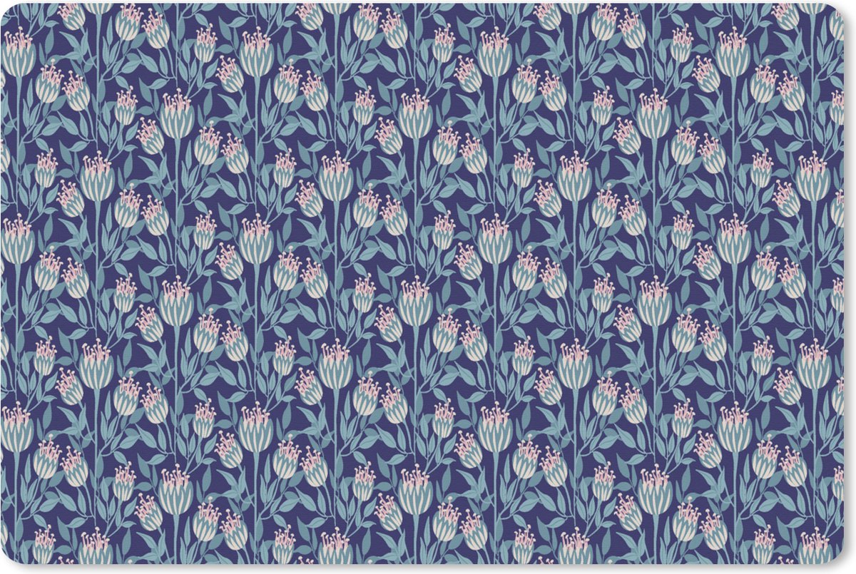 Muismat XXL 120x80 cm - Bureau onderlegger - Bureau mat Bloemen - Patroon - Natuur - Bureaumat - Gaming mousepad xl - Bureaulegger groot - Computer deskmat