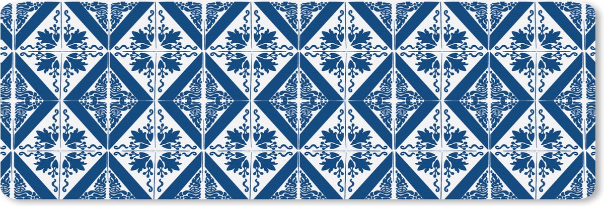 Muismat XXL 90x30 cm - Bureau onderlegger - Bureau mat Tegel - Portugal - Patroon - Bureaumat - Gaming mousepad xl - Bureaulegger groot - Computer deskmat