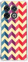 Back Cover Siliconen Hoesje OnePlus 10 Pro GSM Hoesje met doorzichtige rand Zigzag Color