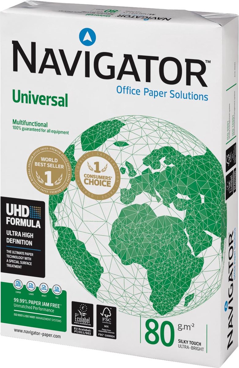 Navigator Universal Printpapier A4 80 grams 1 pak vel) | bol.com