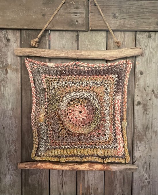XXL 150cm Bamboe Wandhanger Waaier - Zout en Zilt