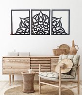 FBRK. Triptyque Mandala Boho Géométrique - Gris Craie