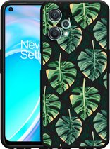 OnePlus Nord CE2 Lite Hoesje Zwart Palm Leaves Large - Designed by Cazy