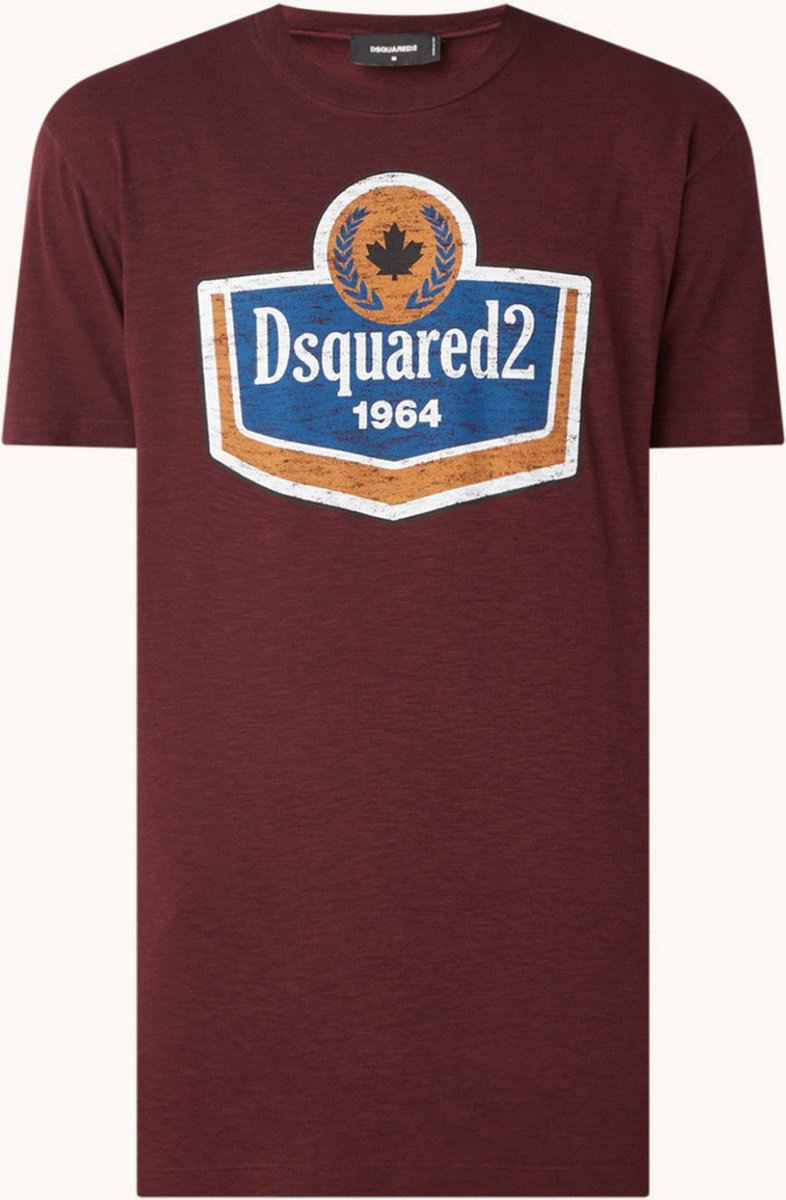 Dsquared2 Tshirt - Bordeaux rood - Maat M
