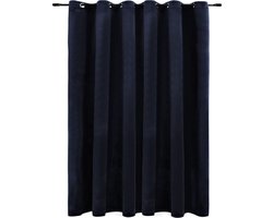 vidaXL - Gordijn - verduisterend - met - ringen - 290x245 - cm - fluweel - zwart