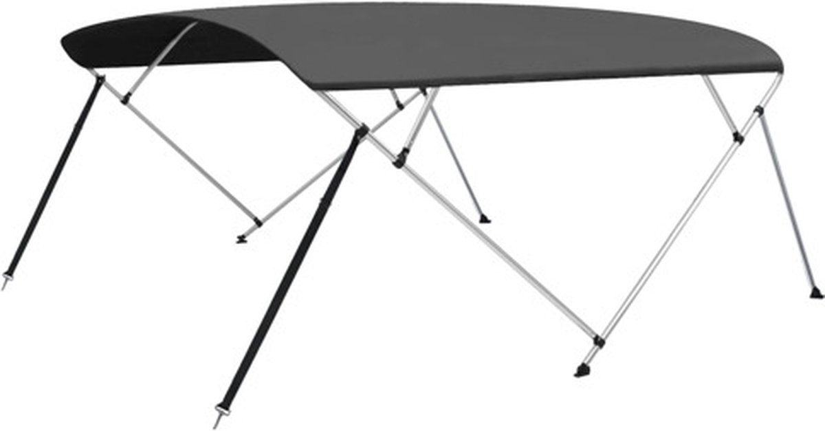 vidaXL - Biminitop - 4-boogs - 243x(230-244)x137 - cm - antracietkleurig