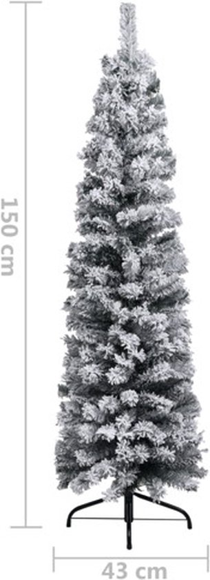 vidaXL Kunstkerstboom 150 cm Smal PE met standaard