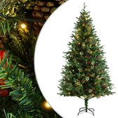 vidaXL de Noël avec LED et pommes de pin 195 cm PVC et PE Vert