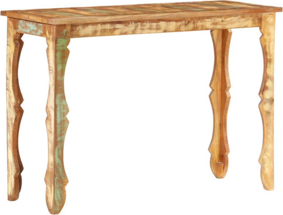 vidaXL Wandtafel - 110x40x76 - cm - massief - gerecycled - hout Bruin