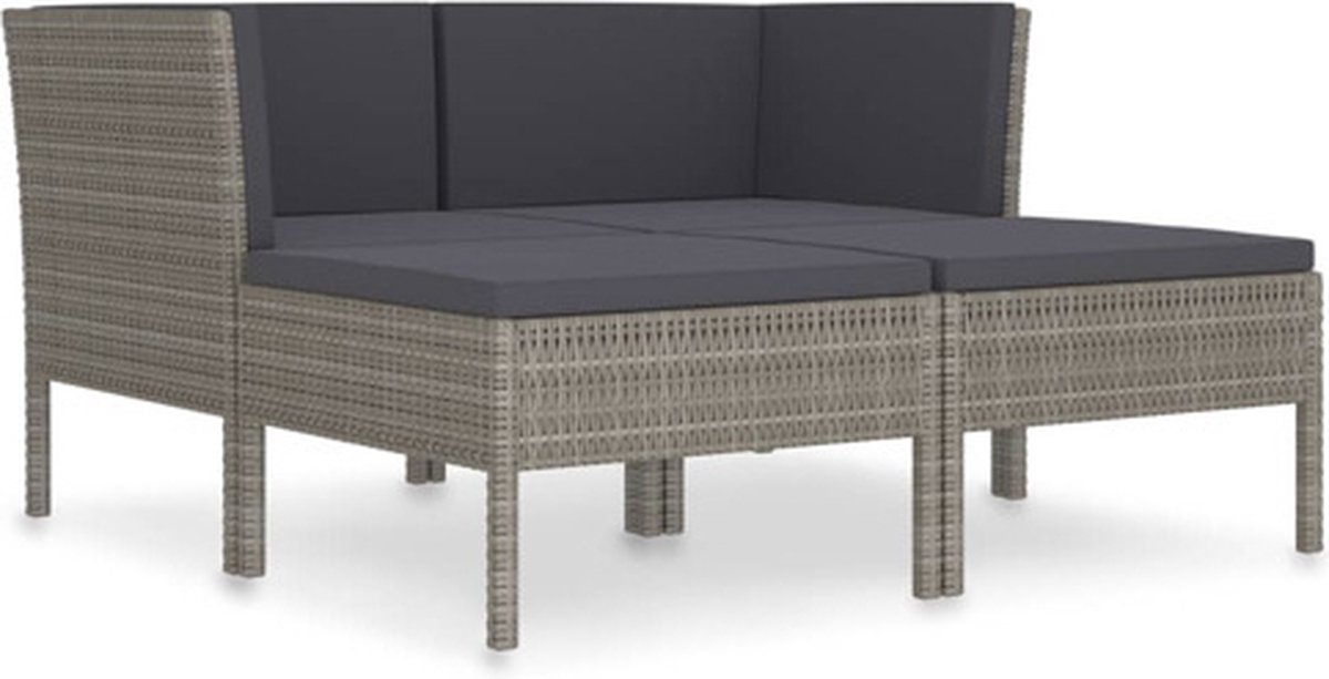 Vidaxl Tuinbank Grijs Loungebank