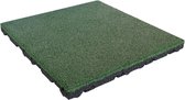 Rubber tegels 55 mm - 0.5 m² (2 tegels van 50 x 50 cm) - Groen