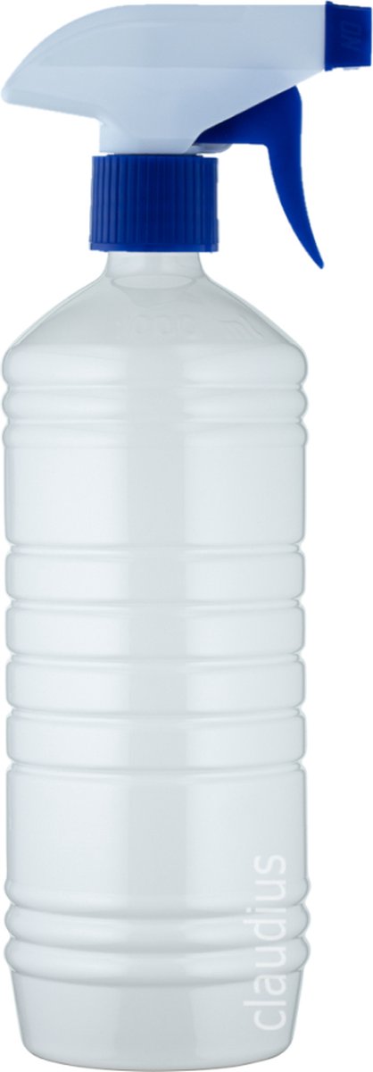 Lege Plastic Fles 500 ml PET wit - met blauwe spraykop - set van 10 stuks - Navulbaar - Leeg