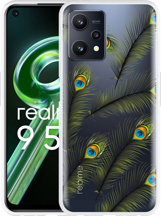 Hoesje Geschikt Voor Realme 9 5g Peacock Feathers Bol 