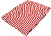 Geruit Tafelkleed Kleine rode ruit 160 rond (Strijkvrij) - boerenbont - picknick - traditioneel - vintage
