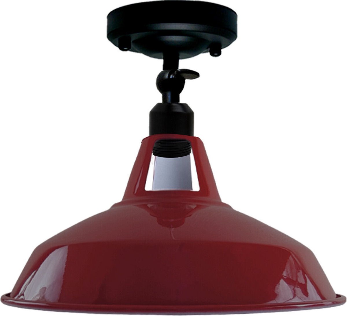 Industrial Ceiling lamp - Rood - retro - metal - Ø30cm - living room ceiling lamp - with E27 fitting - excl