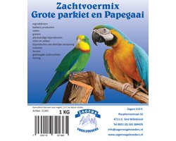 Zagers zachtvoermix grote parkiet en papegaai 1 kg