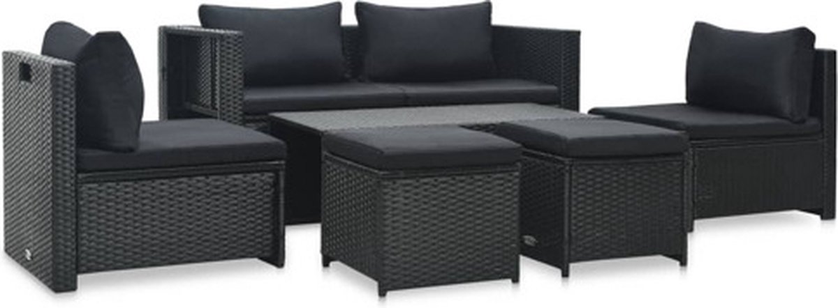 Vidaxl Tuinbankenset Zwart Tuinbanken Set