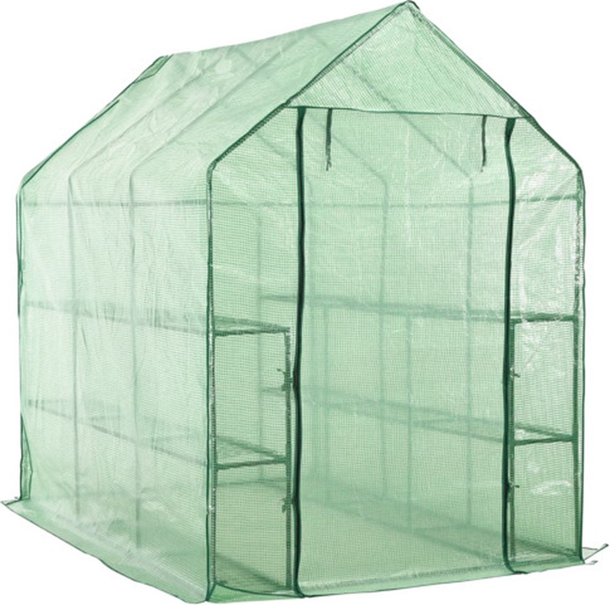vidaXL Inloopkas met 12 schappen 143x214x196 cm staal