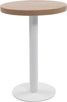 vidaXL Table de bistro MDF et acier - 60 x 75 cm - Marron clair et noir - Table