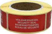 Veiligheidsetiketten Security Seal - 250 stuks - 4 talen - 21x48mm - Beveiligingsetiketten - Veiligheidszegel - Waarschuwingssticker