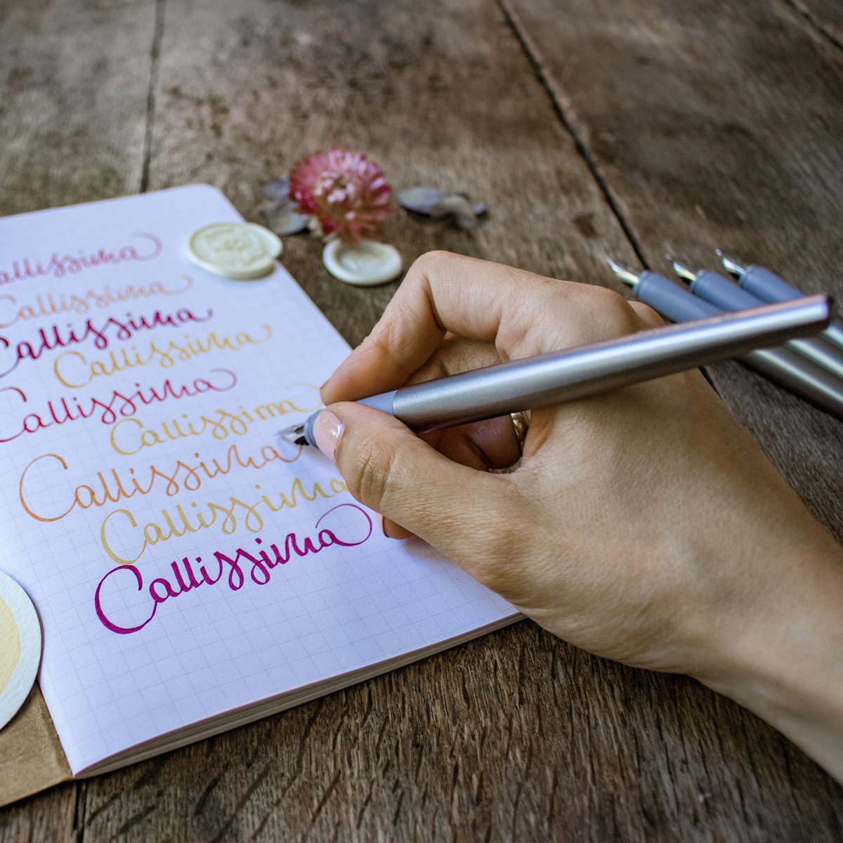 Schneider kalligrafie set - Callissima - kalligrafie vulpen - giftbox - antraciet - S-143812 — afbeelding 5
