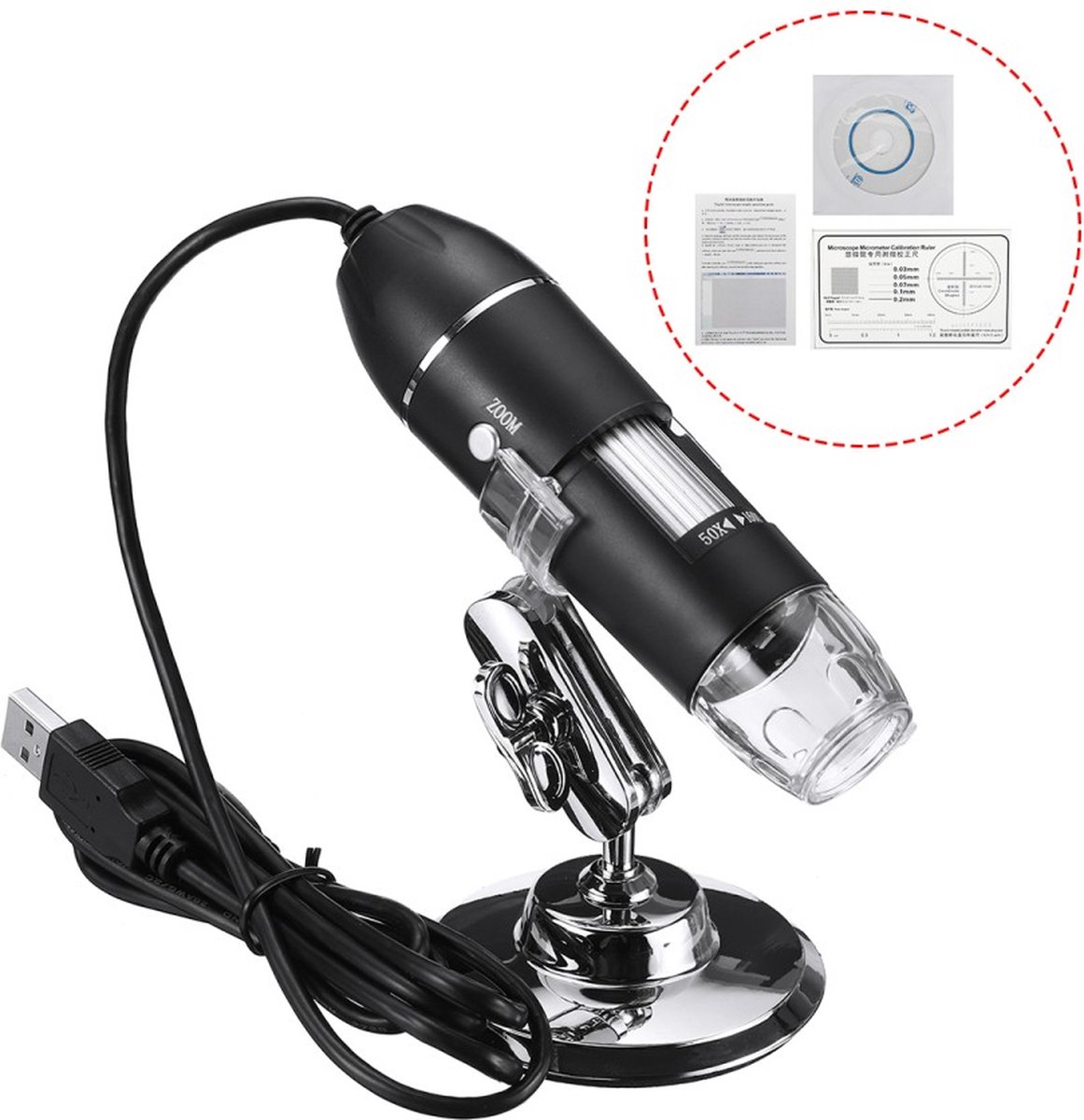 1600X draagbare digitale microscoop
