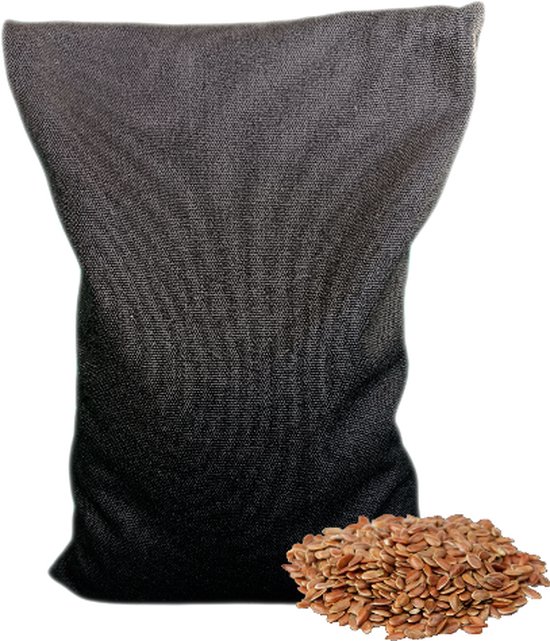 Oreiller écologique en graines de lin 30 x 20 cm (noir), pour les muscles  lisses et la